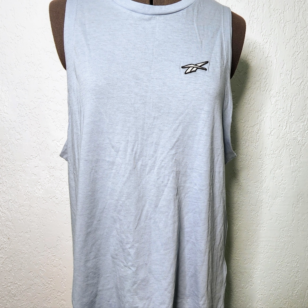 Reebok Women’s Blue Workout MYT Muscle Tank Top Plus Size 1X Moisture Wicking - Picture 5 of 12